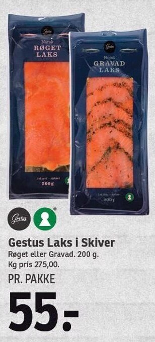 SPAR Gestus laks i skiver tilbud