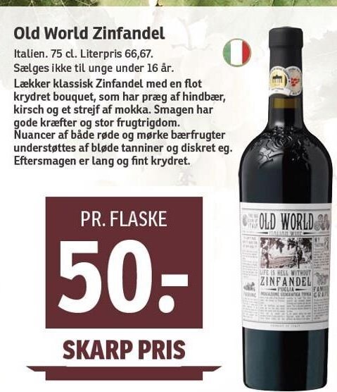 Old world zinfandel sale