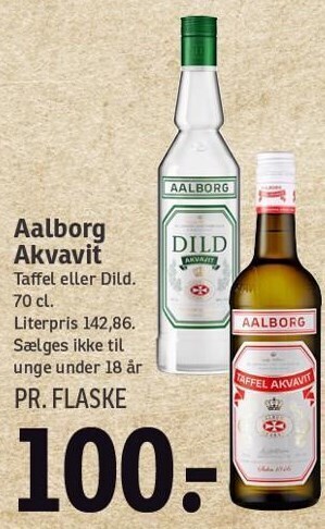 SPAR Aalborg akvavit tilbud