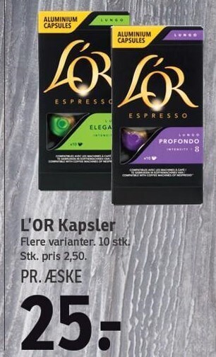 SPAR L'or kapsler tilbud