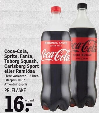 SPAR Coca-cola, sprite, fanta, tuborg squash, carlsberg sport eller ramlösa tilbud