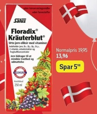 Føtex Floradix kräuterblut tilbud