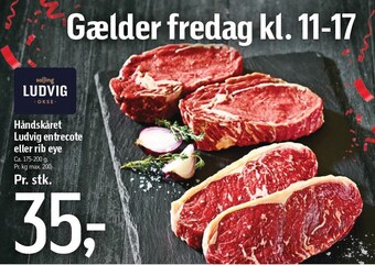 Føtex Håndskåret ludvig entrecote eller rib eye tilbud