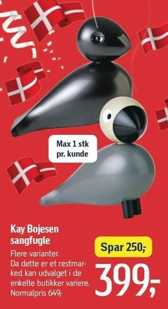Føtex Kay bojesen sangfugle tilbud