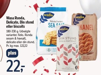 Føtex Wasa runda, delicate, din stund eller biscuits tilbud