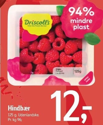 Føtex Hindbær 125 g tilbud
