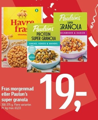 Fras morgenmad eller paulun's super granola
