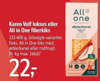 Føtex Karen volf luksus eller all in one fiberkiks tilbud