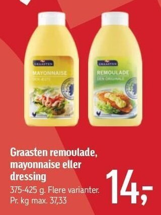 Føtex Graasten remoulade mayonnaise eller dressing tilbud
