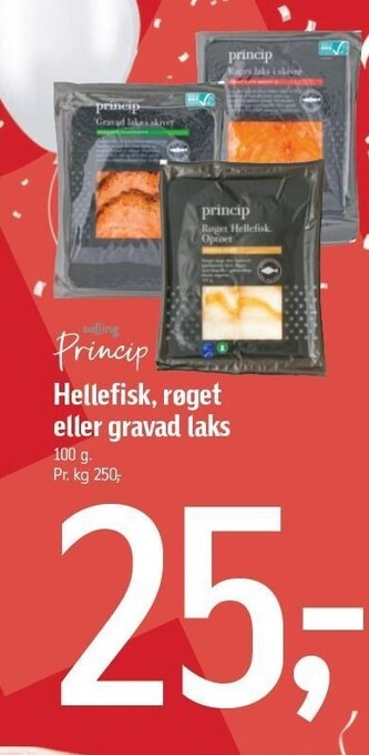 Føtex Hellefisk, røget eller gravad laks 100g tilbud