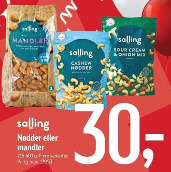 Føtex Nødder eller mandler tilbud