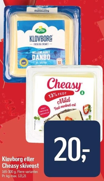 Føtex Klovborg eller cheasy skiveost tilbud