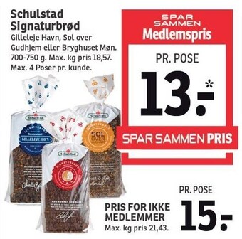 SPAR Schulstad signaturbrød tilbud