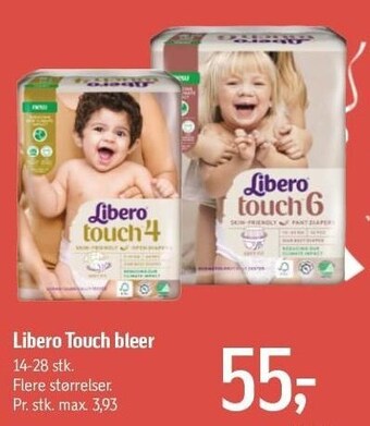 Føtex Libero touch bleer tilbud