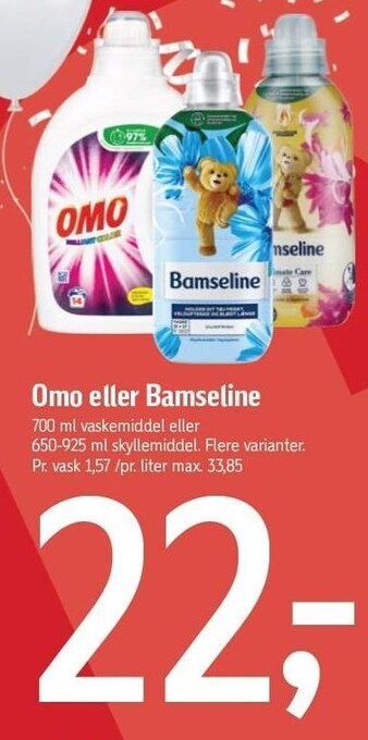 Føtex Omo eller bamseline tilbud