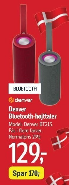 Føtex Denver bluetooth-højttaler tilbud