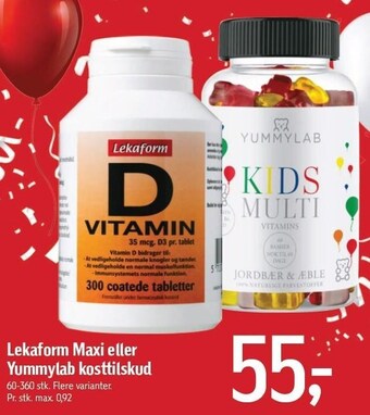Føtex Lekaform maxi eller yummylab kosttilskud tilbud