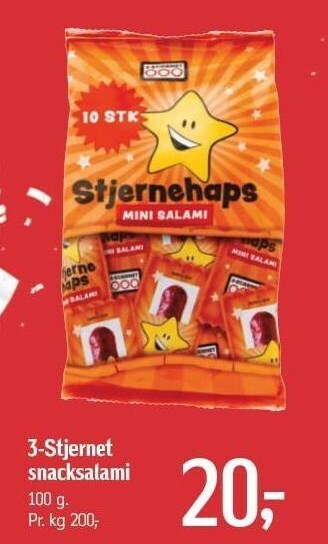 Føtex 3-stjernet snacksalami tilbud
