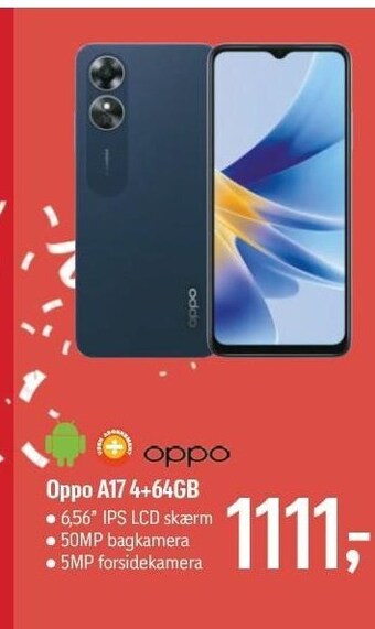 Føtex Oppo a17 4+64gb tilbud