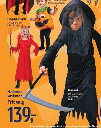 Føtex Halloweenkostumer tilbud