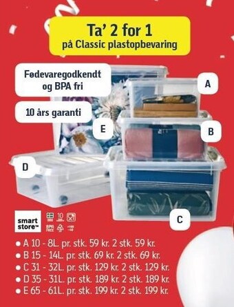 Ta´ 2 for 1 på classic plastopbevaring