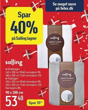 Føtex Spar 40% på salling lagner tilbud