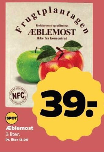 Netto Æblemost 3 liter. tilbud