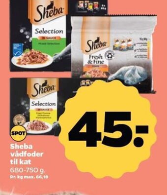 Netto Sheba vådfoder til kat tilbud