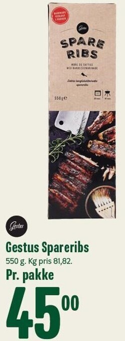 Min Købmand Gestus spareribs tilbud