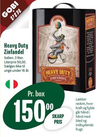Heavy duty zinfandel
