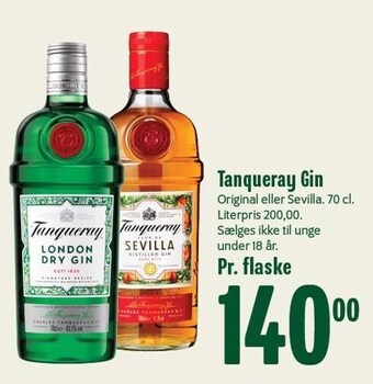 Min Købmand Tanqueray gin tilbud