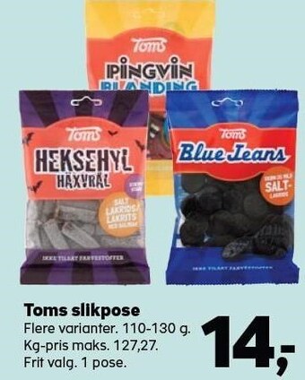 Kvickly Toms slikpose tilbud