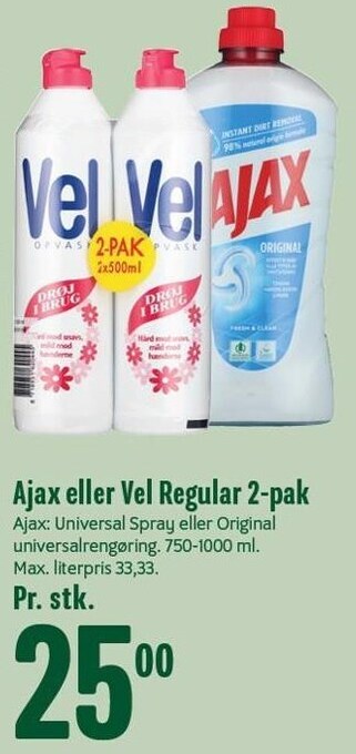 Min Købmand Ajax eller vel regular 2-pak tilbud
