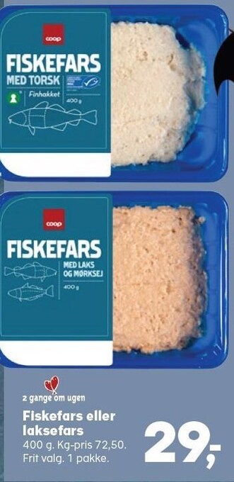 Kvickly Fiskefars eller laksefars tilbud
