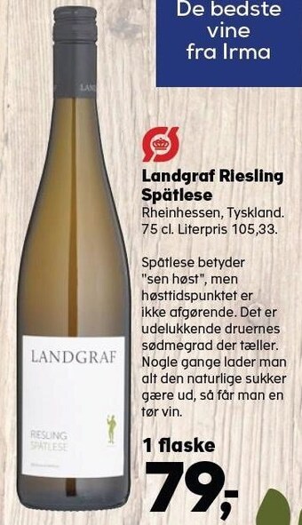 Kvickly Landgraf riesling spätlese tilbud