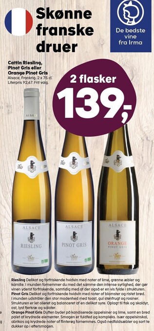 Cattin riesling, pinot gris eller orange pinot gris