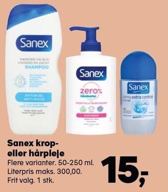 Kvickly Sanex krop- eller hårpleje tilbud