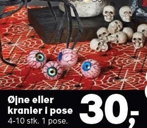 Kvickly Øjne eller kranier i pose tilbud