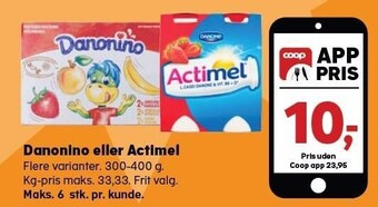 Kvickly Danonino eller actimel tilbud