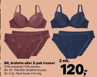 Kvickly Bh, bralette eller 2-pak trusser tilbud