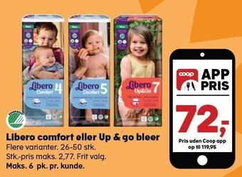 Kvickly Libero comfort eller up&go bleer tilbud