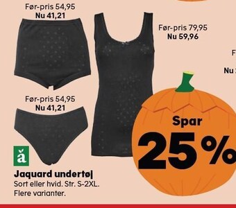Kvickly Jaquard undertøj tilbud
