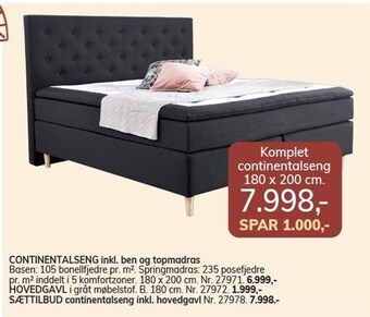 Daells Bolighus Continentalseng tilbud