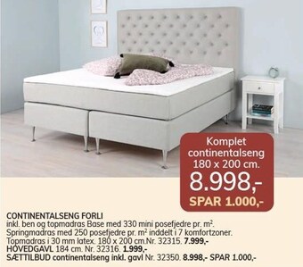 Daells Bolighus Continentalseng forli tilbud