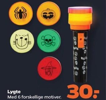 Lygte Med 6 forskellige motiver.