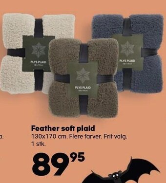 Kvickly Feather soft plaid tilbud