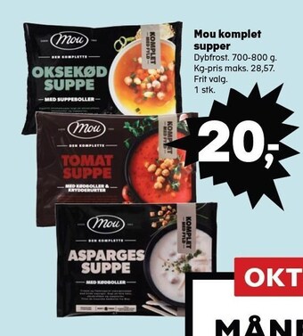 Kvickly Mou komplet supper tilbud