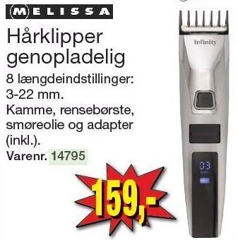 Hårklipper genopladelig
