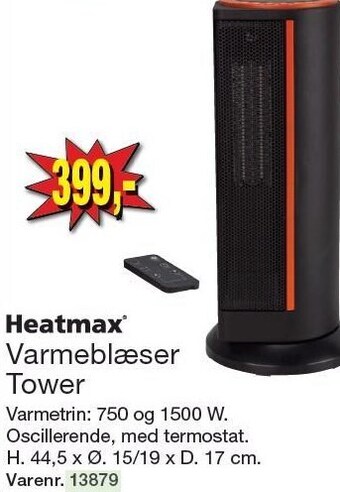 Harald Nyborg Heatmax varmeblæser tower tilbud