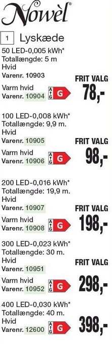 Harald Nyborg Nowèl lyskæde tilbud